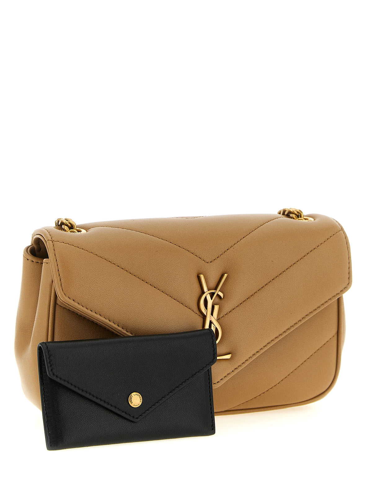 Beige Lammleder Crossbody Bag