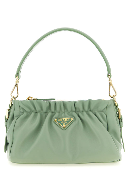 Schultertasche aus zweifarbigem Lammleder