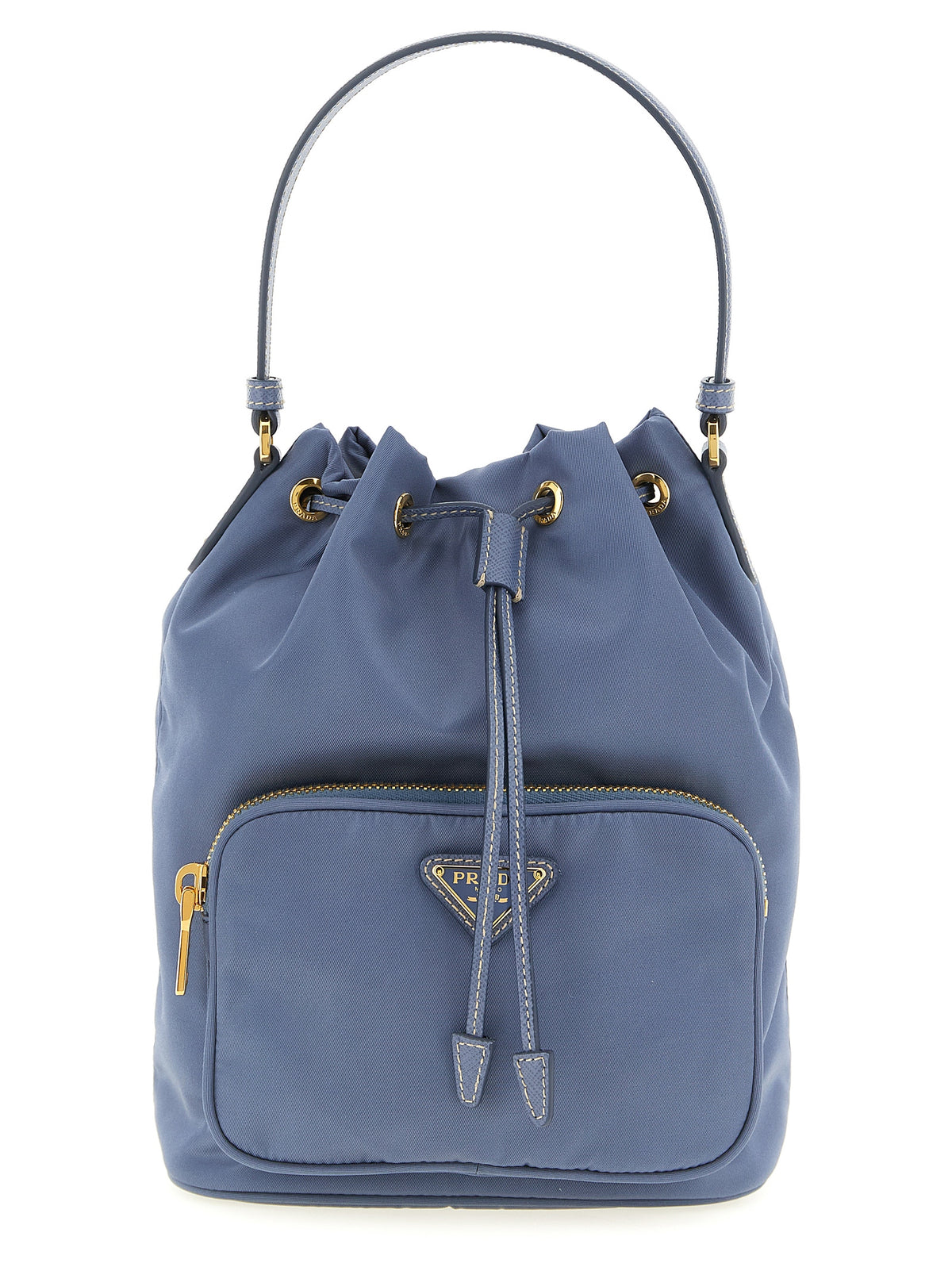 Blaue Handtasche aus recyceltem Polyamid