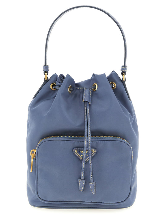 Blaue Handtasche aus recyceltem Polyamid