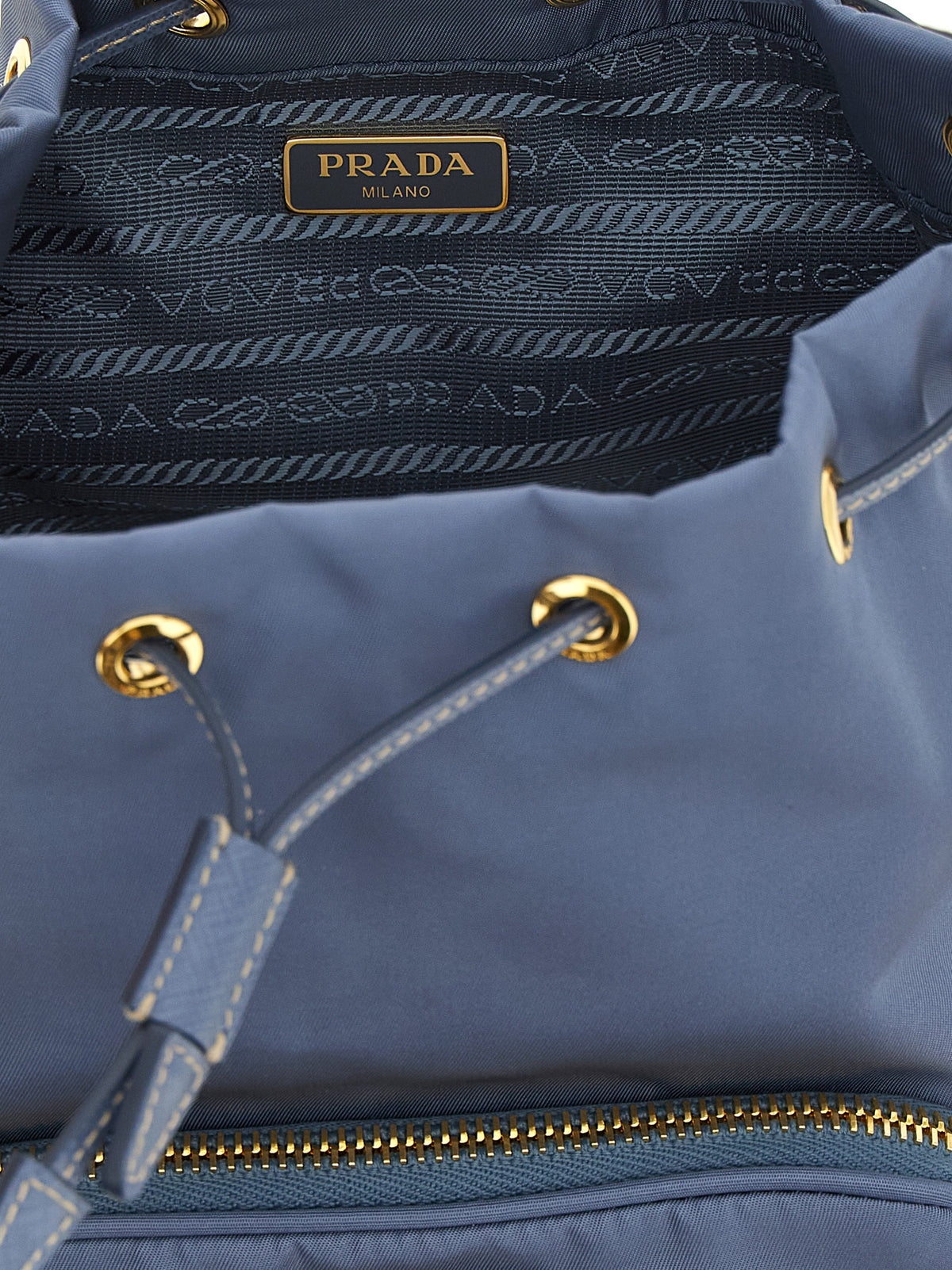 Blaue Handtasche aus recyceltem Polyamid