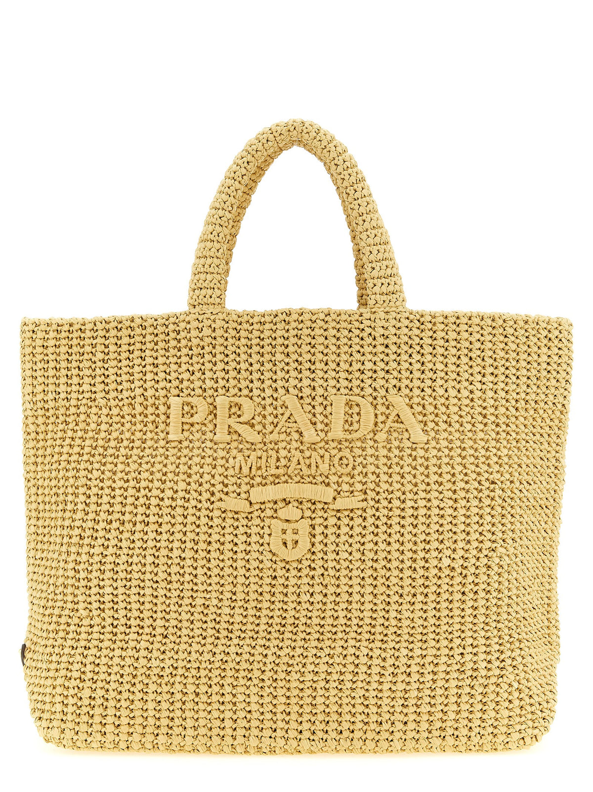 Beige Raffia Shopper
