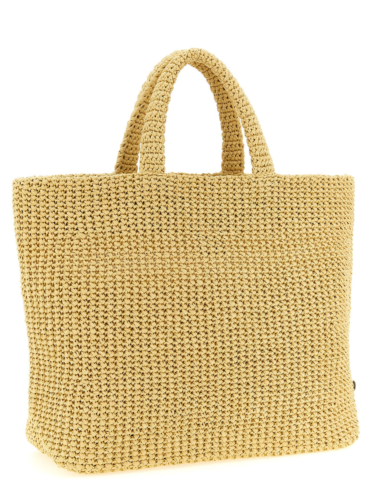 Beige Raffia Shopper