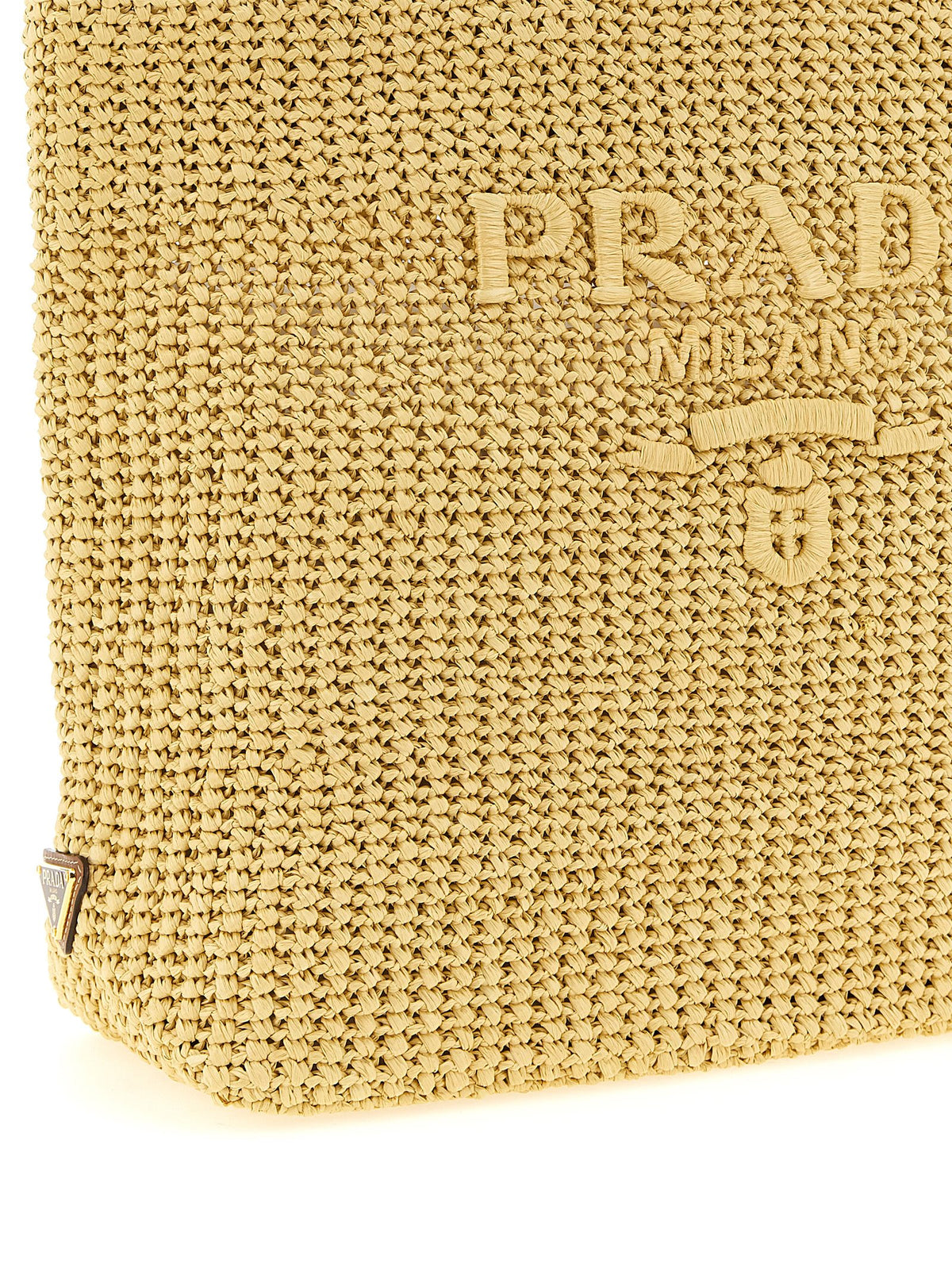 Beige Raffia Shopper