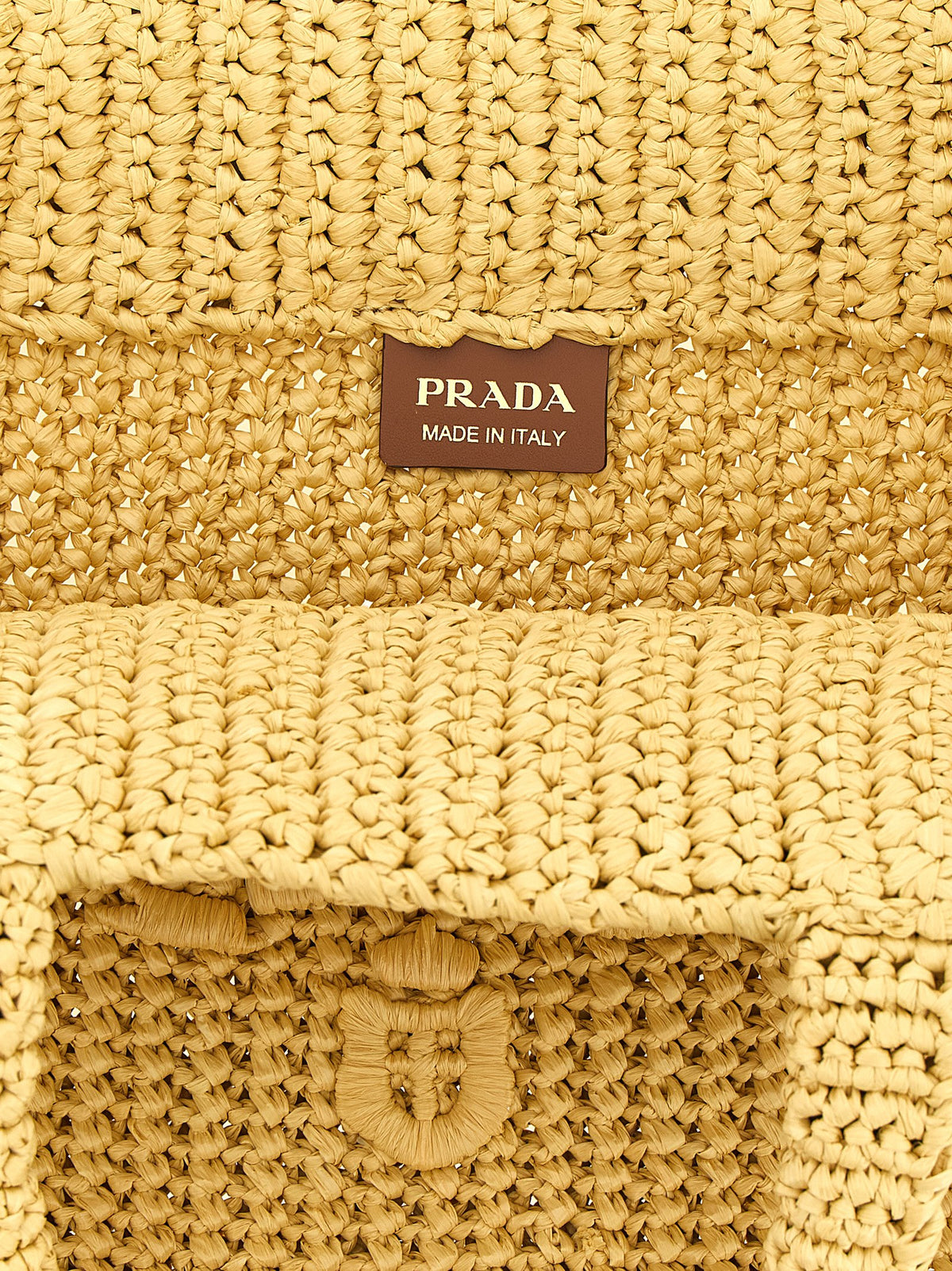 Beige Raffia Shopper