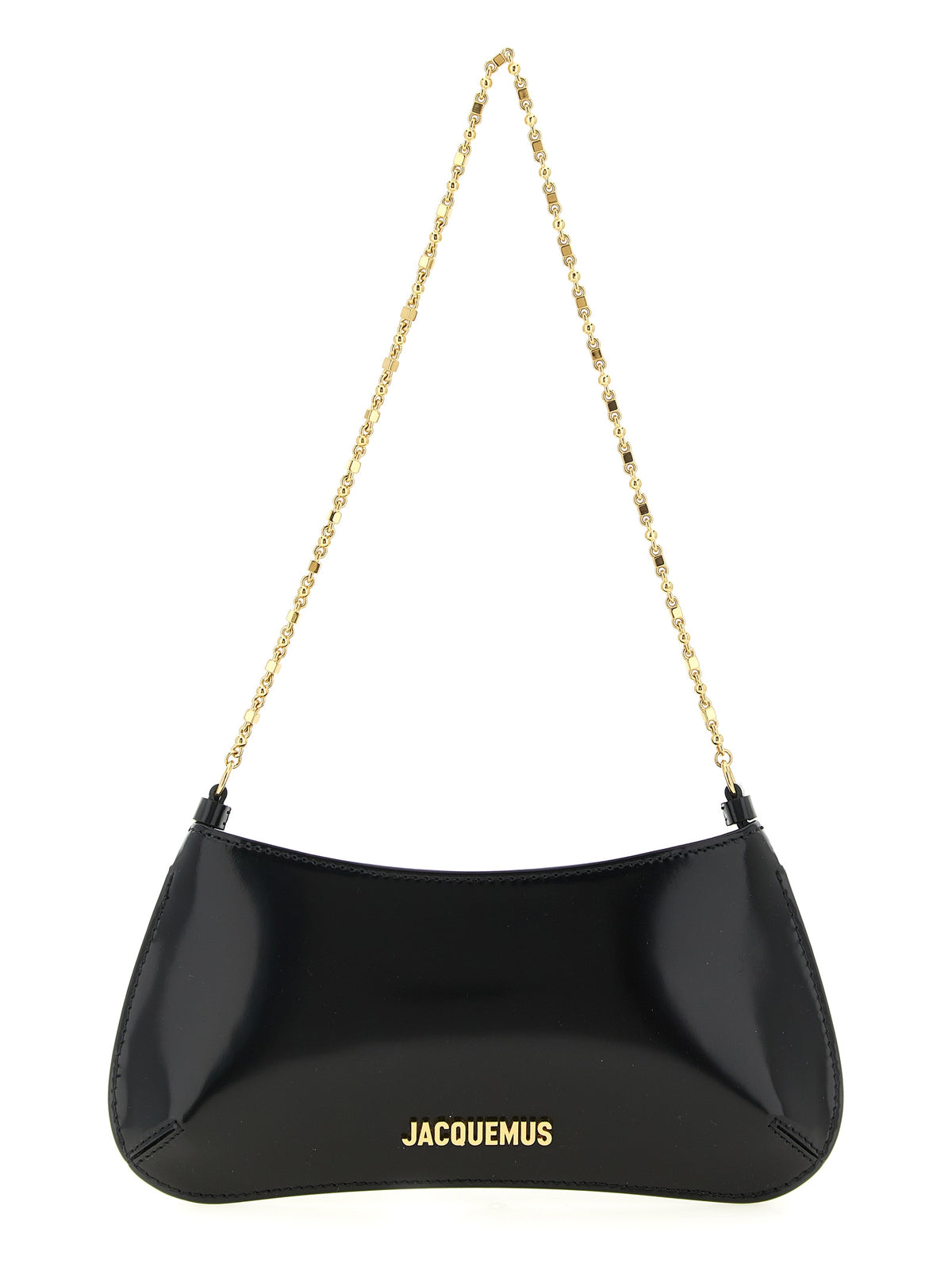 Schwarze Kalbsleder-Schultertasche