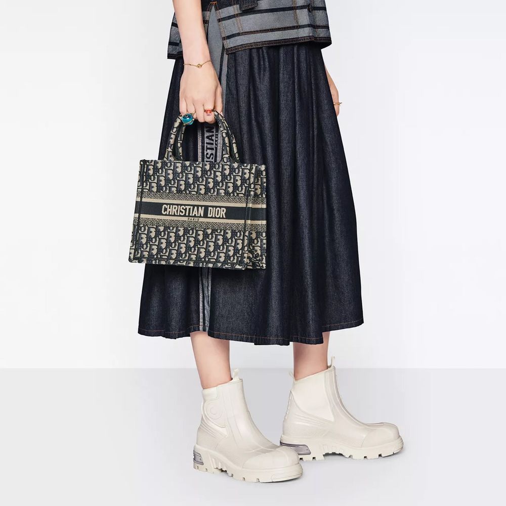 Blaue Baumwolltasche