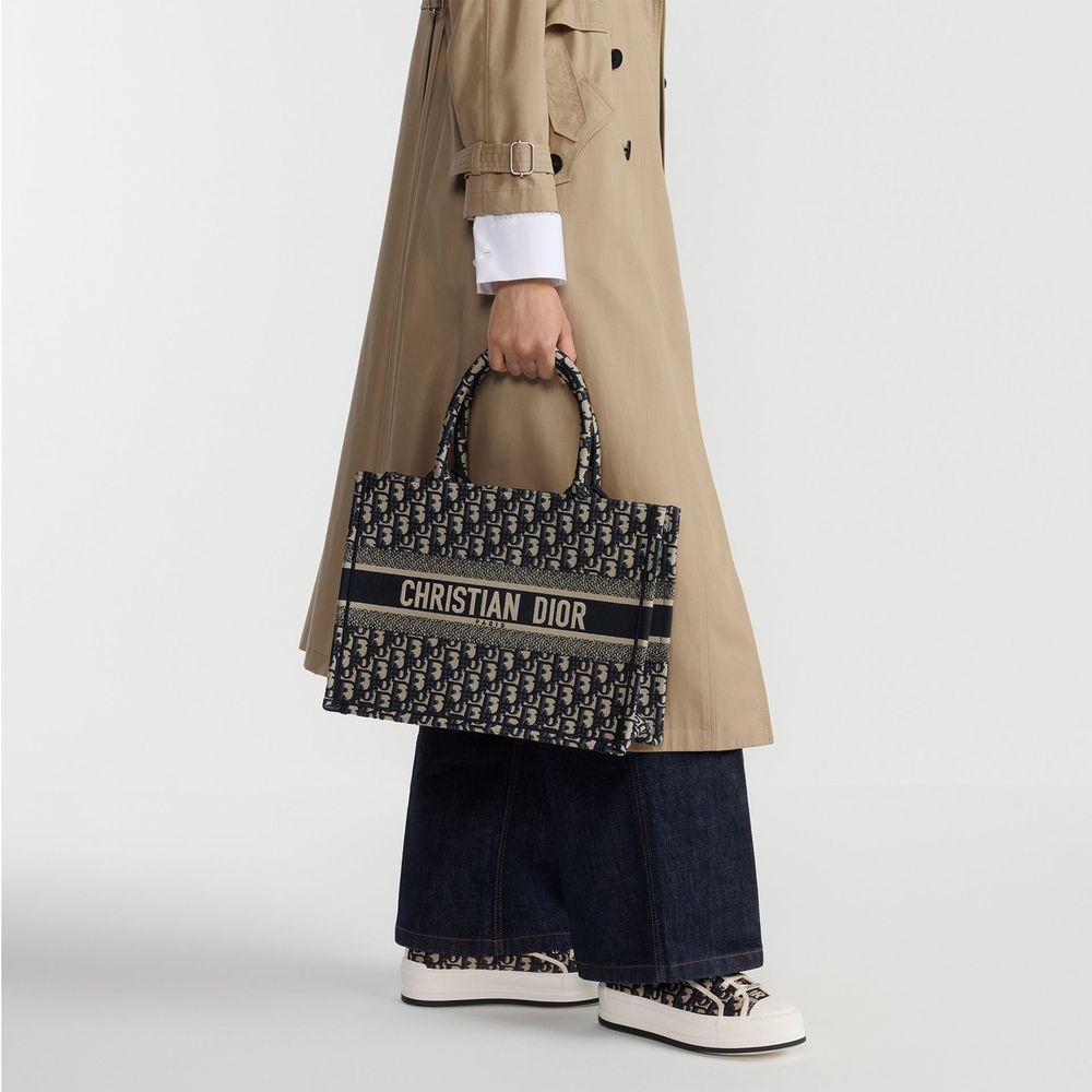 Blaue Baumwolltasche