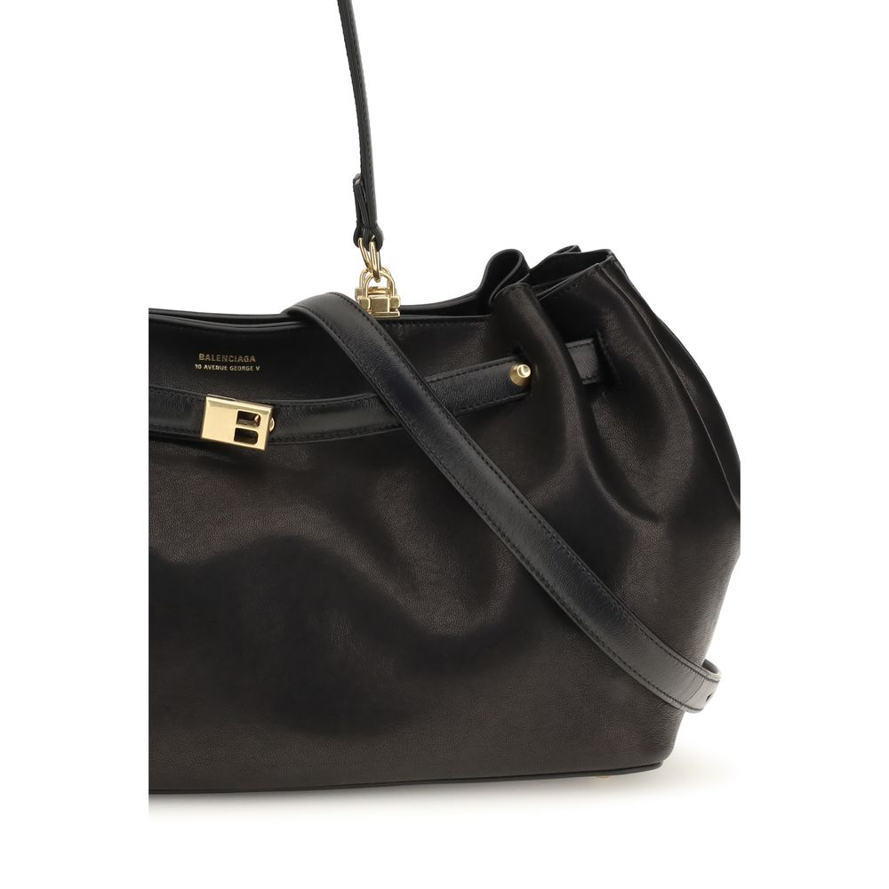 Schwarze Bos Taurus Kalbsleder Schultertasche