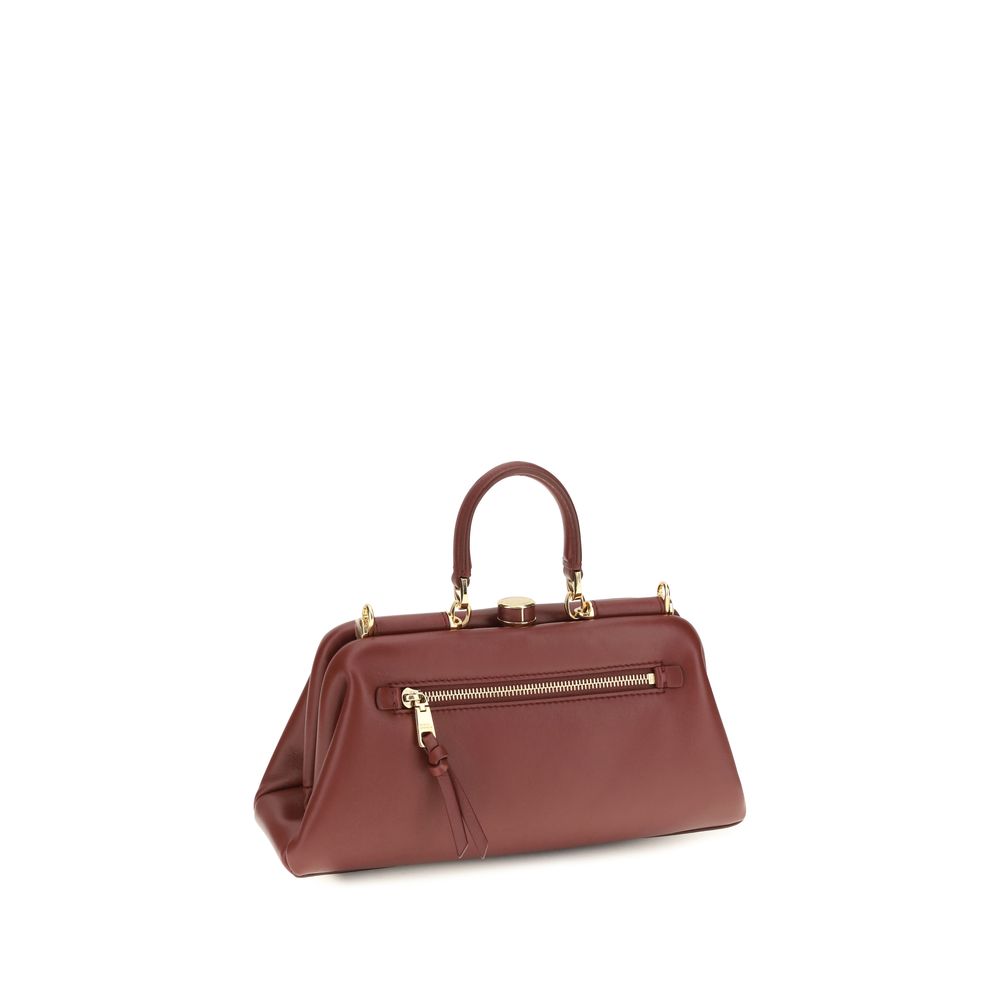 Handtasche aus rotem Lammleder Ovis Aries