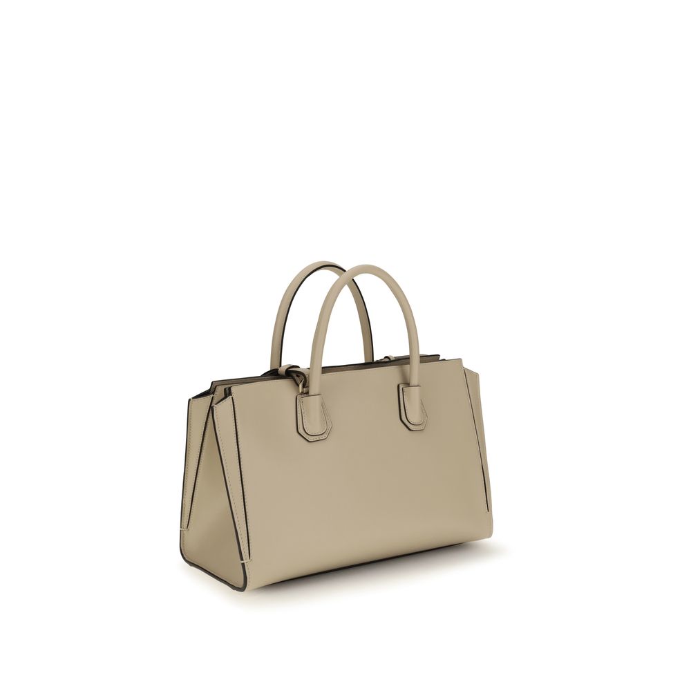 Beige Calf Leather Bos Taurus Handbag