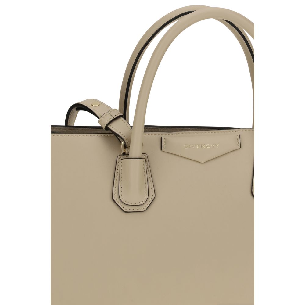 Beige Calf Leather Bos Taurus Handbag
