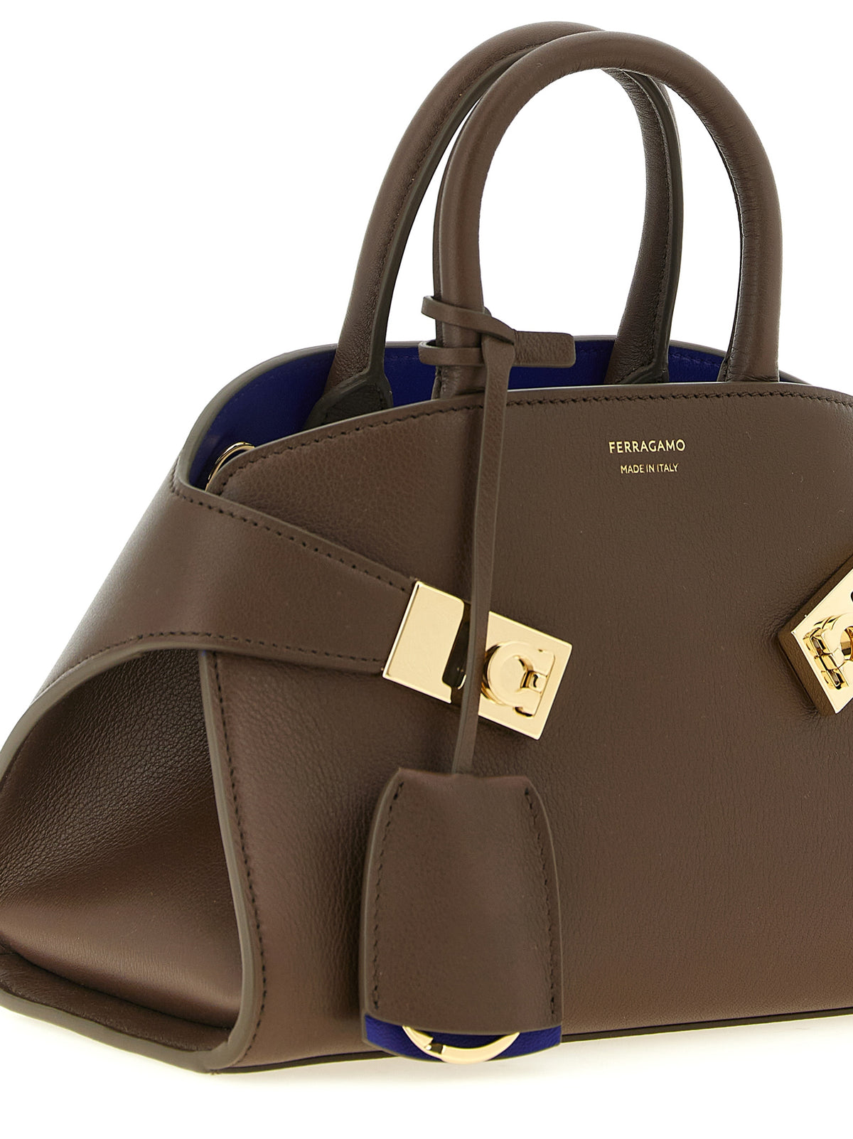 Braune Kalbsleder-Handtasche