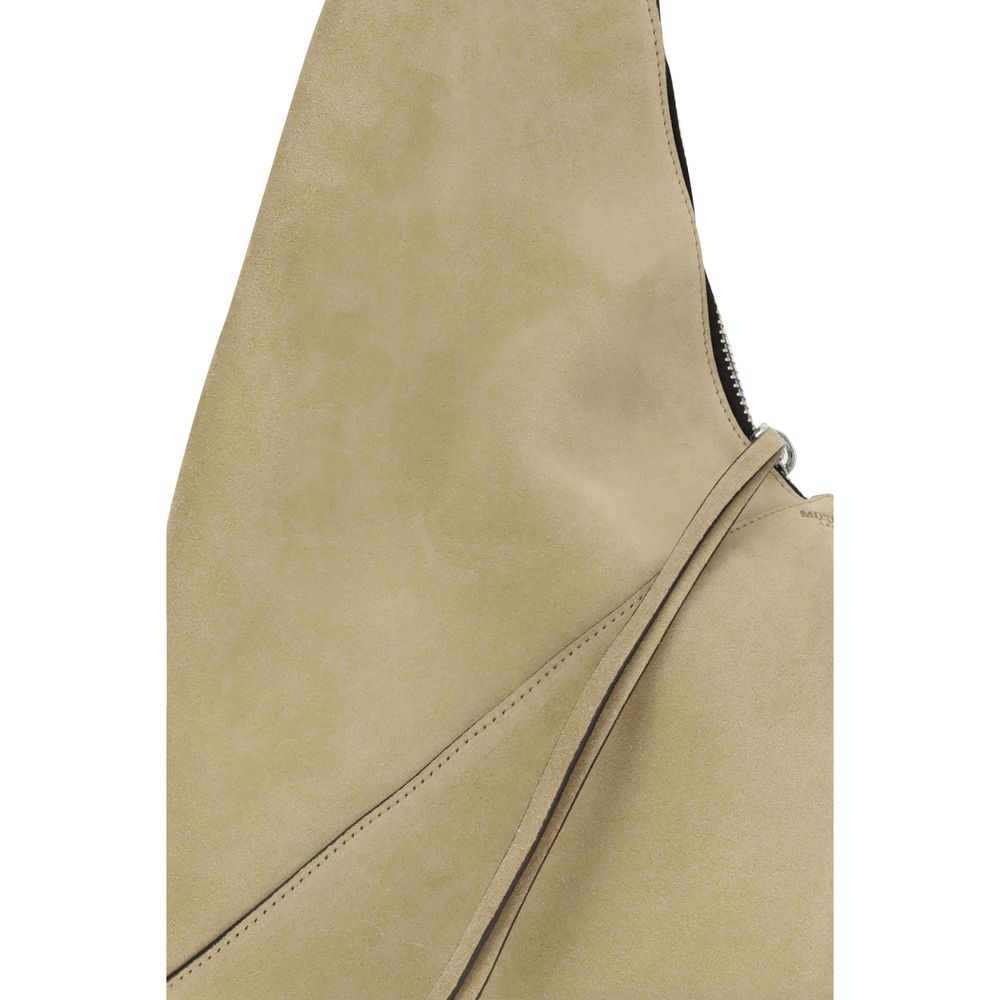 Beige Wildleder Schultertasche