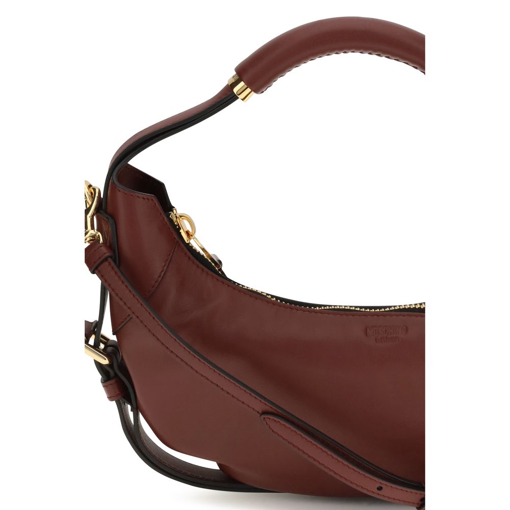 Schultertasche Bos Taurus aus bordeauxrotem Kalbsleder