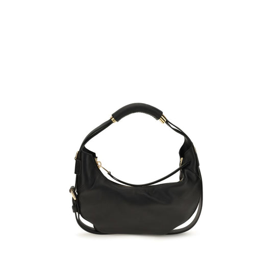 Schwarze Bos Taurus Kalbsleder Schultertasche