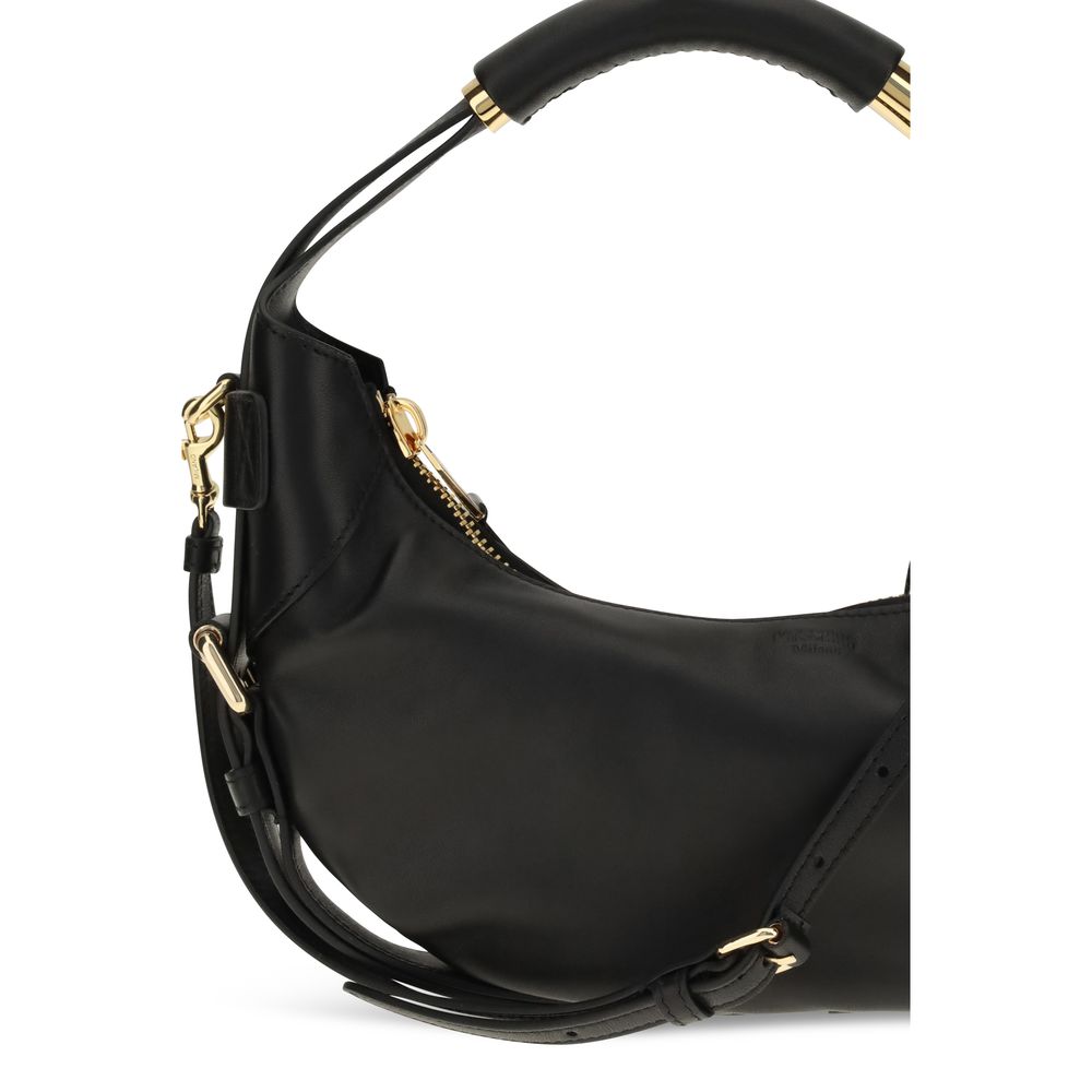Schwarze Bos Taurus Kalbsleder Schultertasche