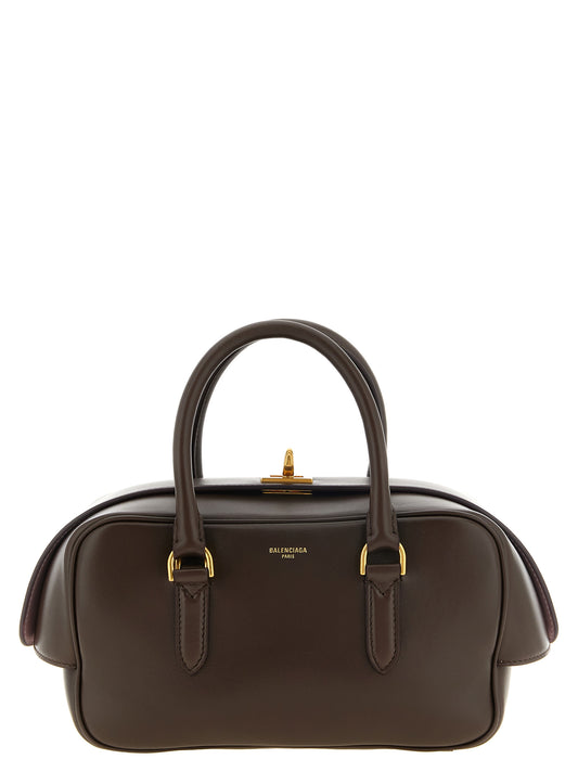 Braune Lammleder-Handtasche