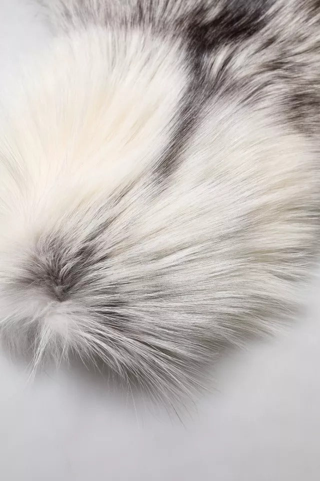 Weißer Fuchs Pelz Hals Wrap Warmer Winterschal