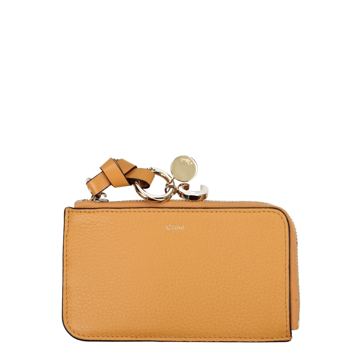 Orange-farbenes Lederportemonnaie