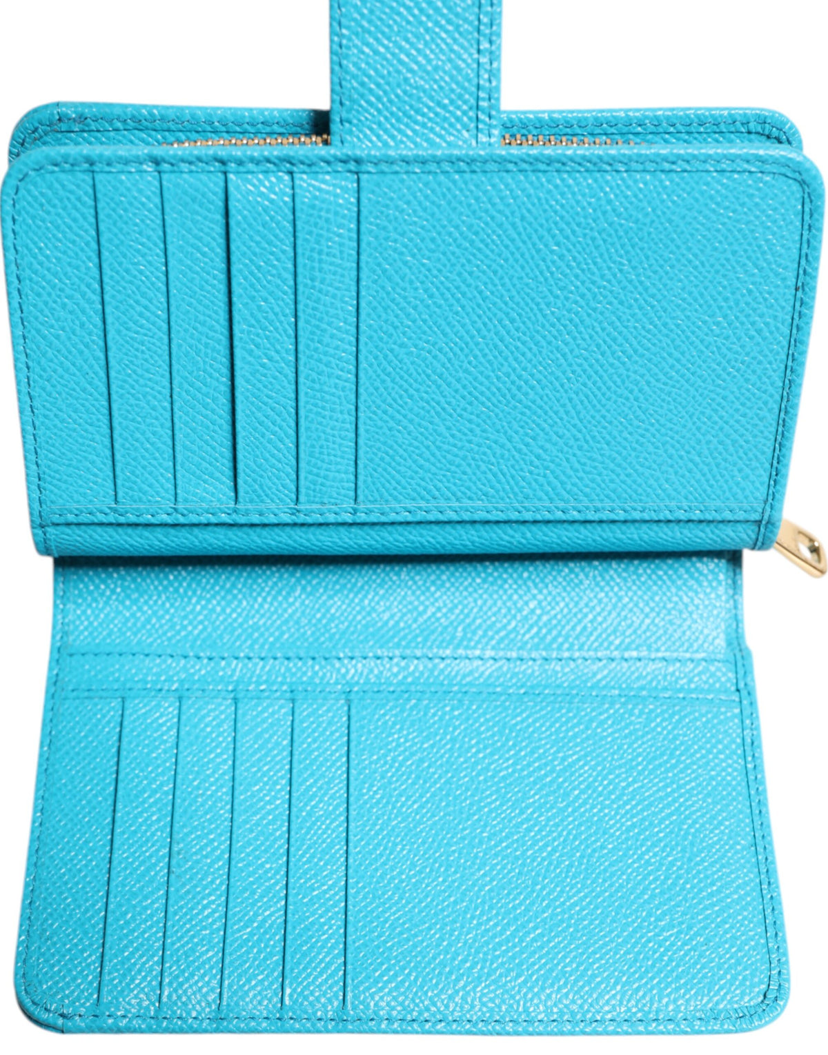 Hellblaue Leder Bifold Continental Clutch Geldbörse